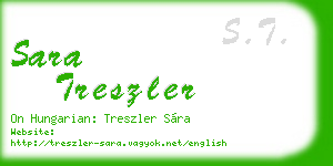 sara treszler business card